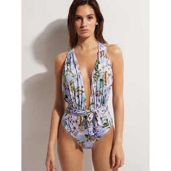 Σέξι Deep-v Μαγιό Μόδας Print One Piece Γυναικείο μαγιό Κάλυμμα παραλίας για γυναικεία ρούχα παραλίας μπικίνι