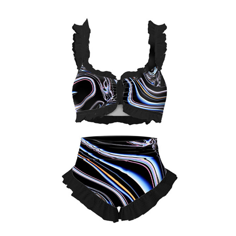 Costum de baie și fustă dintr-o singură bucată, cu imprimeu negru, rochie de plajă de vacanță, costum de baie de designer, îmbrăcăminte pentru surf de vară