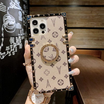 Луксозен кожен калъф за телефон iPhone 14 13 Pro Max 11 12 iPhone13 iphone14 iPhone XR X XS 6 s 8 7 Plus Дамски оригинален заден капак