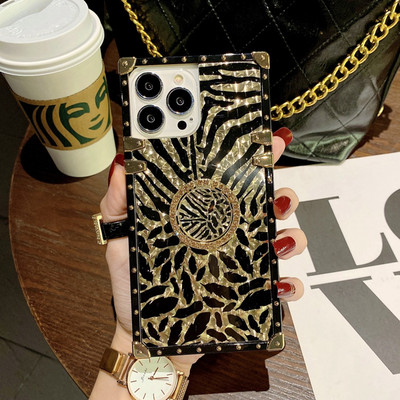 Θήκη τηλεφώνου Luxury Glitter Leopard για iPhone 14 13 Pro Max 11 12 Mini XS XR iphone13 iphone 8 7 Plus 6 X Women Girls Back cover