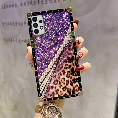 Luksuzna Leopard telefonska torbica za Samsung Galaxy A31 A33 A13 A53 5G A73 A22 A32 A71 A51 4G A52 A50 Držač prstena Stražnji poklopac otporan na udarce