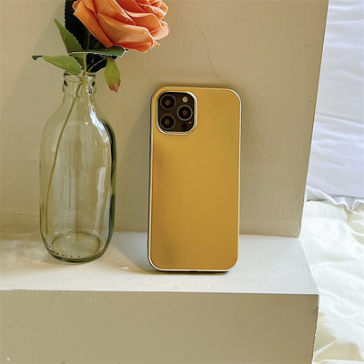 Луксозен позлатен калъф за телефон с галванично покритие за iPhone 14 13 12 Pro Max 11 X Xsmax XR 8 7 Plus Mirror Flip Coque Защита на обектива
