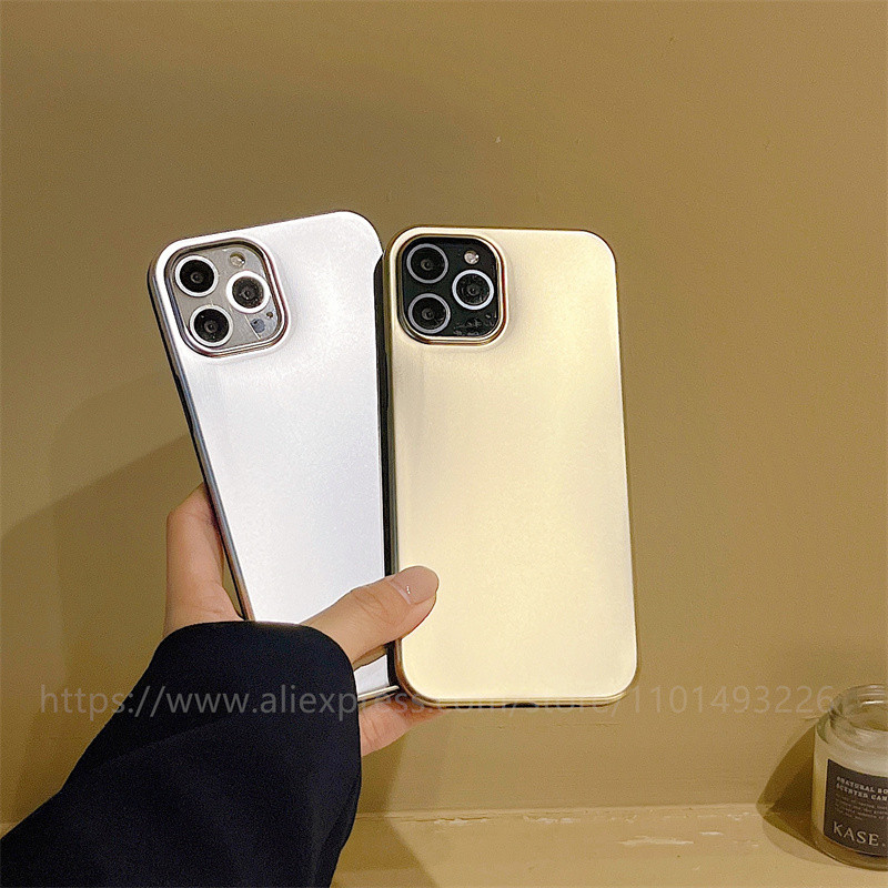 Луксозен позлатен калъф за телефон с галванично покритие за iPhone 14 13 12 Pro Max 11 X Xsmax XR 8 7 Plus Mirror Flip Coque Защита на обектива