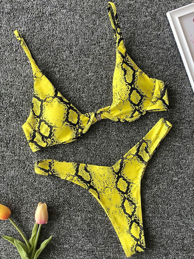 Sexy Neon V-bar Underwired Bikini 2023 Γυναικείο μαγιό με ραβδώσεις Γυναικεία στρινγκ μαγιό Σετ μπικίνι δύο τεμαχίων Push up Μαγιό