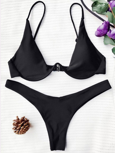 Sexy Neon V-bar Underwired Bikini 2023 Γυναικείο μαγιό με ραβδώσεις Γυναικεία στρινγκ μαγιό Σετ μπικίνι δύο τεμαχίων Push up Μαγιό