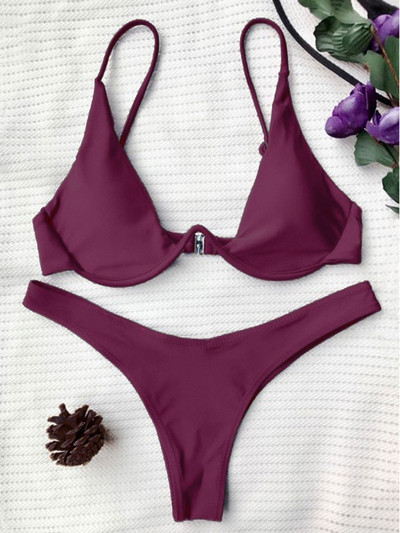 Sexy Neon V-bar Underwired Bikini 2023 Γυναικείο μαγιό με ραβδώσεις Γυναικεία στρινγκ μαγιό Σετ μπικίνι δύο τεμαχίων Push up Μαγιό