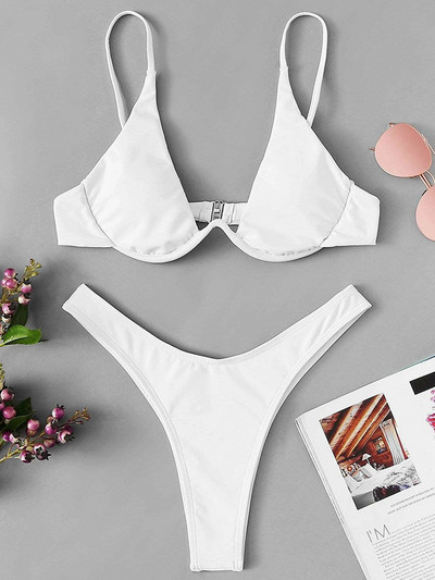 Sexy Neon V-bar Underwired Bikini 2023 Γυναικείο μαγιό με ραβδώσεις Γυναικεία στρινγκ μαγιό Σετ μπικίνι δύο τεμαχίων Push up Μαγιό