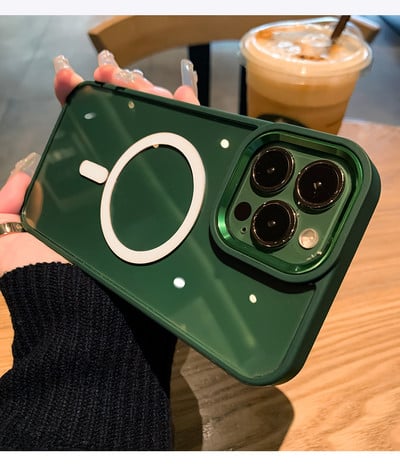 Γνήσιο διαφανές μαγνητικό κέλυφος για iPhone 12 13 Pro MAX Soft Silicone Bumper For Magsafe Wireless Charging Anti-knock κάλυμμα