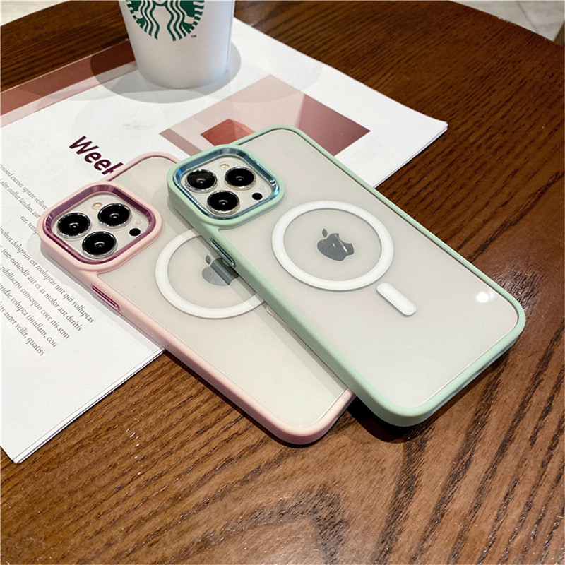 Γνήσιο διαφανές μαγνητικό κέλυφος για iPhone 12 13 Pro MAX Soft Silicone Bumper For Magsafe Wireless Charging Anti-knock κάλυμμα