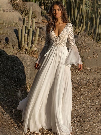 Sexy See Through Μπικίνι Κάλυμμα Μακρύ Λευκό Δαντελένιο Γυναικείο Καλοκαιρινά Ρούχα Φόρεμα με λαιμόκοψη V Φόρεμα παραλίας Μαγιό Κάλυμμα μέχρι Q589