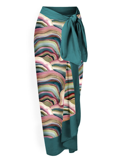 Ženski jednodijelni kupaći kostim i suknja s retro printom, dizajnerski kupaći kostim za plažu, ljetna odjeća za surfanje