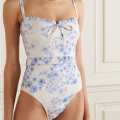 Ženski kupaći kostim 2022. Novi modni plavi jednodijelni kupaći kostimi s cvjetnim printom Push Up odjeća za surfanje bez leđa Kupaći kostimi Ljetna odjeća za plažu