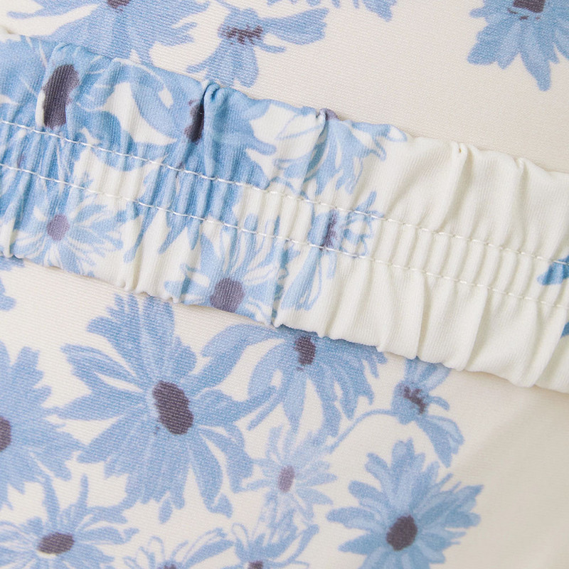 Ženski kupaći kostim 2022. Novi modni plavi jednodijelni kupaći kostimi s cvjetnim printom Push Up odjeća za surfanje bez leđa Kupaći kostimi Ljetna odjeća za plažu