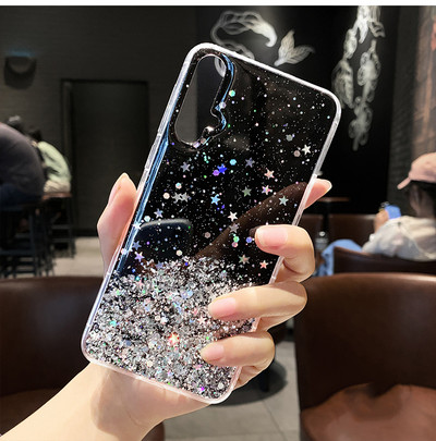 Bling Glitter Case за Huawei P30 P20 Lite Y6 Y7 Y9 Prime 2019 Nova 3i 5 5i 6 Honor 10 20 Pro P Smart Plus Z Мек силиконов капак