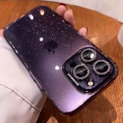 Luxus csillogó kristály gyémánt tok iPhone 14 13 Pro Max 14Plus Bling lencsevédelemhez Ütésálló PC lökhárító átlátszó páncélburkolat