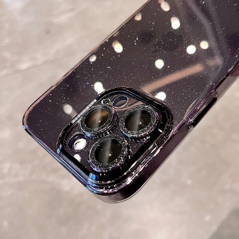 Luxus csillogó kristály gyémánt tok iPhone 14 13 Pro Max 14Plus Bling lencsevédelemhez Ütésálló PC lökhárító átlátszó páncélburkolat