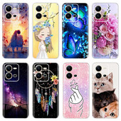 Για Vivo V25 Case 2022 Cute Cat Cartoon Painted Cover Βαμμένο από σιλικόνη μαλακό TPU Fundas Θήκη τηλεφώνου για Vivo V25 V 25 Vivo V25e Πίσω κάλυμμα