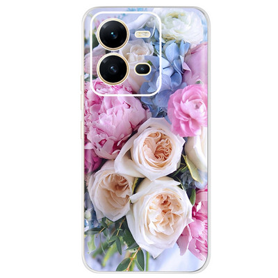 Για Vivo V25 Case 2022 Cute Cat Cartoon Painted Cover Βαμμένο από σιλικόνη μαλακό TPU Fundas Θήκη τηλεφώνου για Vivo V25 V 25 Vivo V25e Πίσω κάλυμμα