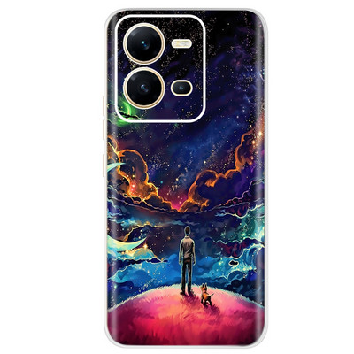 Για Vivo V25 Case 2022 Cute Cat Cartoon Painted Cover Βαμμένο από σιλικόνη μαλακό TPU Fundas Θήκη τηλεφώνου για Vivo V25 V 25 Vivo V25e Πίσω κάλυμμα