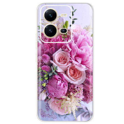 Για Vivo V25 Case 2022 Cute Cat Cartoon Painted Cover Βαμμένο από σιλικόνη μαλακό TPU Fundas Θήκη τηλεφώνου για Vivo V25 V 25 Vivo V25e Πίσω κάλυμμα