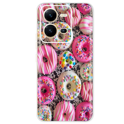 Για Vivo V25 Case 2022 Cute Cat Cartoon Painted Cover Βαμμένο από σιλικόνη μαλακό TPU Fundas Θήκη τηλεφώνου για Vivo V25 V 25 Vivo V25e Πίσω κάλυμμα