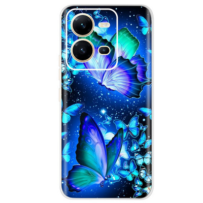 Για Vivo V25 Case 2022 Cute Cat Cartoon Painted Cover Βαμμένο από σιλικόνη μαλακό TPU Fundas Θήκη τηλεφώνου για Vivo V25 V 25 Vivo V25e Πίσω κάλυμμα
