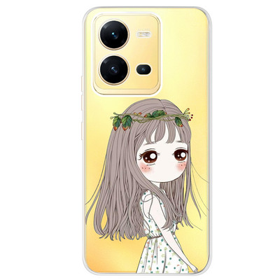 Για Vivo V25 Case 2022 Cute Cat Cartoon Painted Cover Βαμμένο από σιλικόνη μαλακό TPU Fundas Θήκη τηλεφώνου για Vivo V25 V 25 Vivo V25e Πίσω κάλυμμα