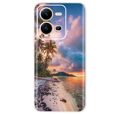 Για Vivo V25 Case 2022 Cute Cat Cartoon Painted Cover Βαμμένο από σιλικόνη μαλακό TPU Fundas Θήκη τηλεφώνου για Vivo V25 V 25 Vivo V25e Πίσω κάλυμμα