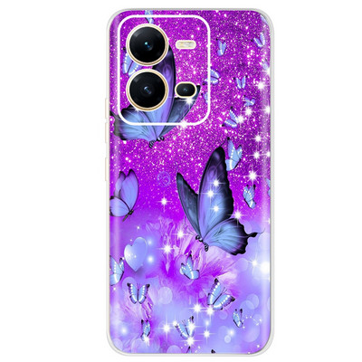 Για Vivo V25 Case 2022 Cute Cat Cartoon Painted Cover Βαμμένο από σιλικόνη μαλακό TPU Fundas Θήκη τηλεφώνου για Vivo V25 V 25 Vivo V25e Πίσω κάλυμμα