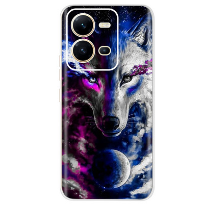 Για Vivo V25 Case 2022 Cute Cat Cartoon Painted Cover Βαμμένο από σιλικόνη μαλακό TPU Fundas Θήκη τηλεφώνου για Vivo V25 V 25 Vivo V25e Πίσω κάλυμμα