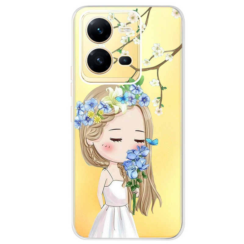 Για Vivo V25 Case 2022 Cute Cat Cartoon Painted Cover Βαμμένο από σιλικόνη μαλακό TPU Fundas Θήκη τηλεφώνου για Vivo V25 V 25 Vivo V25e Πίσω κάλυμμα