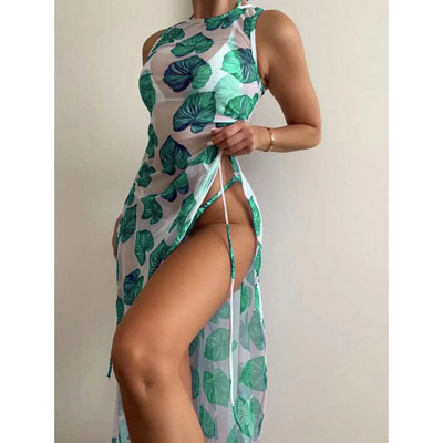 2022 3 db új szexi bikini női fürdőruha Cover Up Beach fürdőruha hálós brazil bikini szett fürdőruha bikini nyár