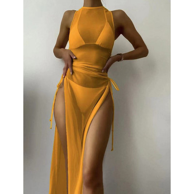 2022 3 db új szexi bikini női fürdőruha Cover Up Beach fürdőruha hálós brazil bikini szett fürdőruha bikini nyár
