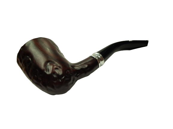 Лула, За тютюн, Овална, Дърво/Пластмаса, Без филтър