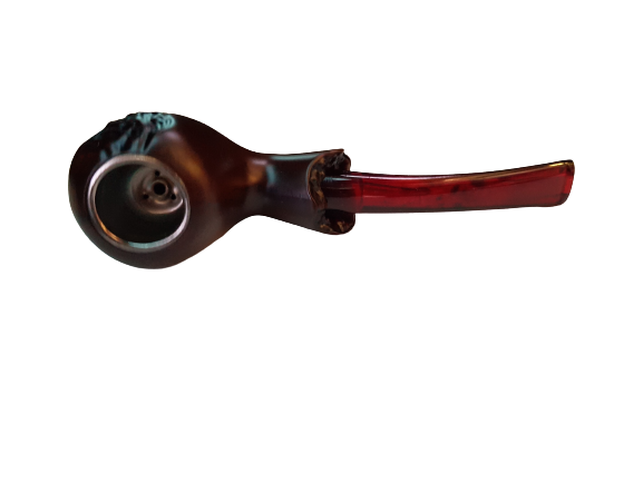 Лула, За тютюн,  Дърво/пластмаса, Без Филтър, Червен