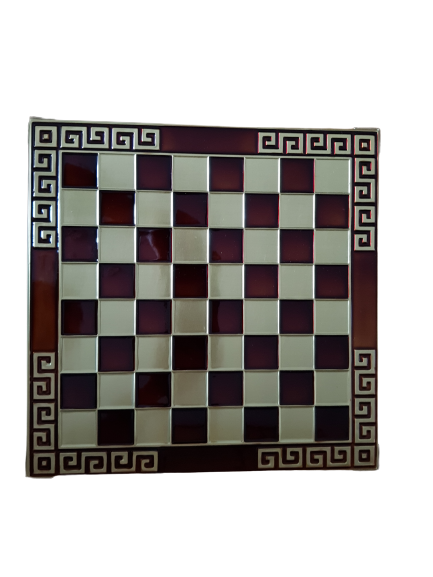 Шах Ahelos, Войини, Метален, Тъмно Червен, 25х25 см