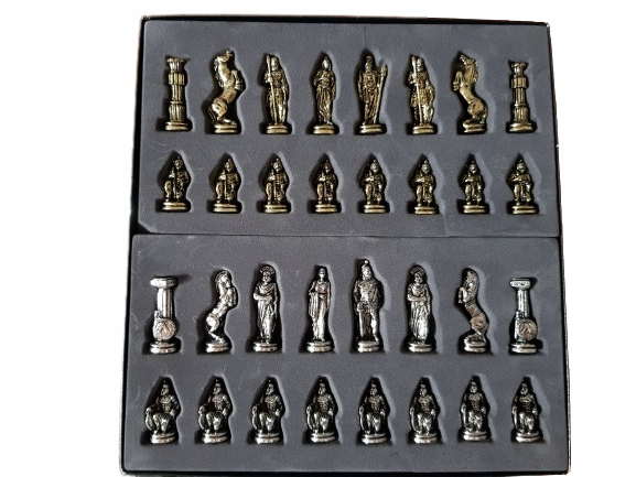 Шах Ahelos, Войини, Метален, Тъмно Червен, 25х25 см