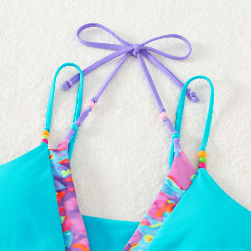 Szexi bikini 2023 Push Up fürdőruha női patchwork bikini szett kötőfékes fürdőruha kockás mintás fürdőruha Szexi strandfürdőruha