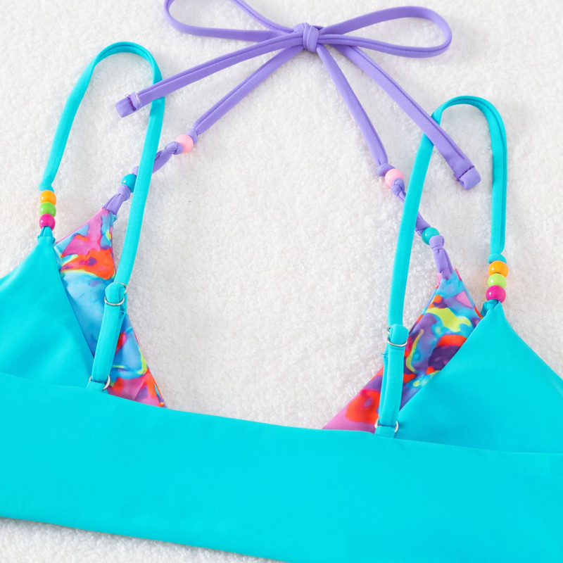Szexi bikini 2023 Push Up fürdőruha női patchwork bikini szett kötőfékes fürdőruha kockás mintás fürdőruha Szexi strandfürdőruha