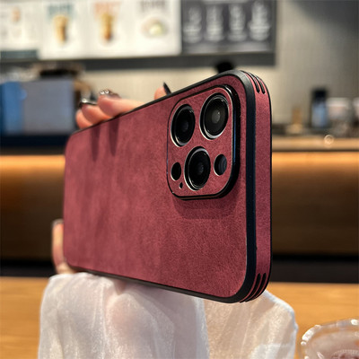 Luxus báránybőr tok iPhone 14 13 12 11 Pro Max XS XR X 8 7 Plus SE 2020 Retro Anti-Shock ütésálló páncél fényvédő burkolatokhoz