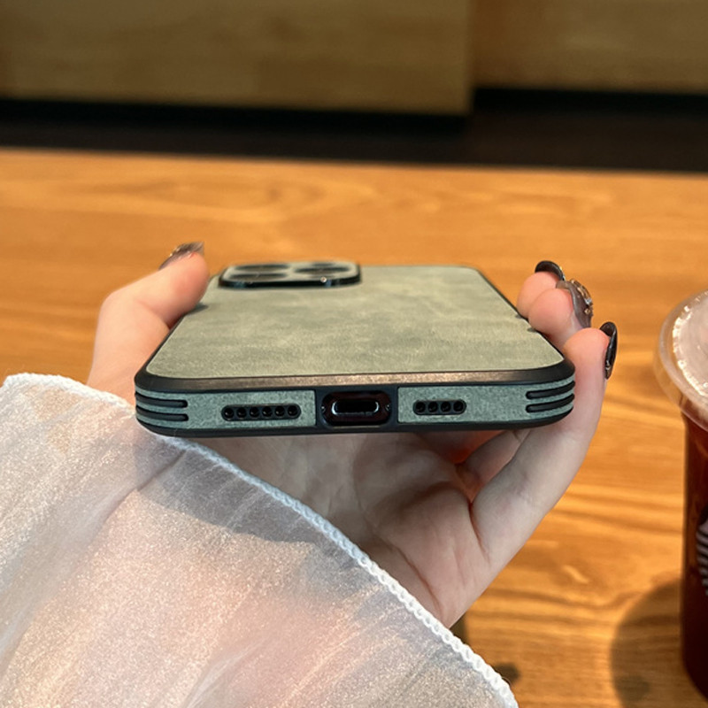 Luxus báránybőr tok iPhone 14 13 12 11 Pro Max XS XR X 8 7 Plus SE 2020 Retro Anti-Shock ütésálló páncél fényvédő burkolatokhoz