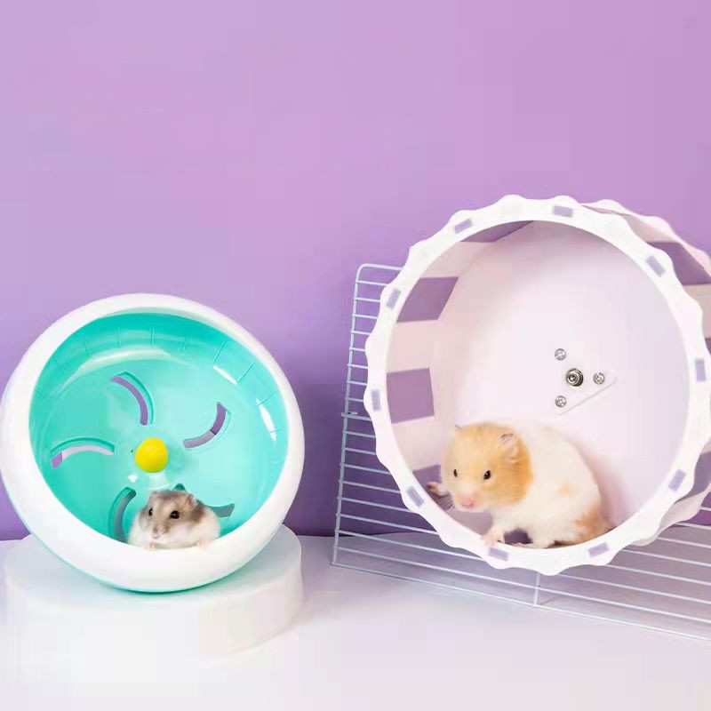 Колело за бягане на хамстер 18CM Играчки за морско свинче Златна мечка Движение на малки животни Безшумен валяк Прозрачна кръгла бягаща пътека