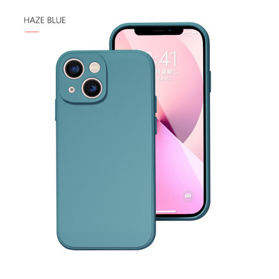 Θήκη τηλεφώνου για iPhone X XR XS 11 12 13 14 Pro Max 7 8 Plus Contracted Pure Color Απαλό πίσω κάλυμμα υγρής σιλικόνης αντικραδασμικό