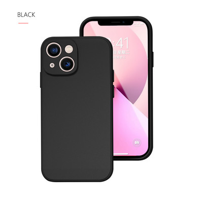 Θήκη τηλεφώνου για iPhone X XR XS 11 12 13 14 Pro Max 7 8 Plus Contracted Pure Color Απαλό πίσω κάλυμμα υγρής σιλικόνης αντικραδασμικό
