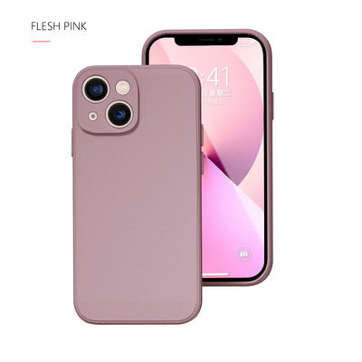 Θήκη τηλεφώνου για iPhone X XR XS 11 12 13 14 Pro Max 7 8 Plus Contracted Pure Color Απαλό πίσω κάλυμμα υγρής σιλικόνης αντικραδασμικό