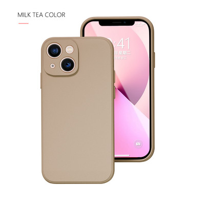 Θήκη τηλεφώνου για iPhone X XR XS 11 12 13 14 Pro Max 7 8 Plus Contracted Pure Color Απαλό πίσω κάλυμμα υγρής σιλικόνης αντικραδασμικό