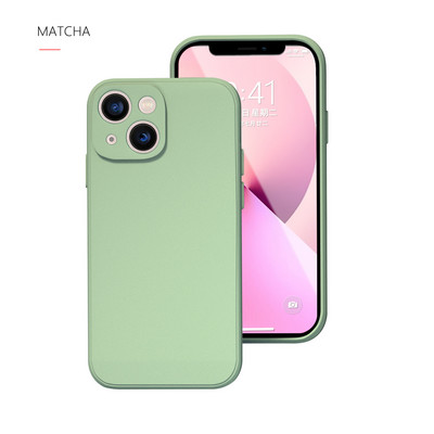 Θήκη τηλεφώνου για iPhone X XR XS 11 12 13 14 Pro Max 7 8 Plus Contracted Pure Color Απαλό πίσω κάλυμμα υγρής σιλικόνης αντικραδασμικό