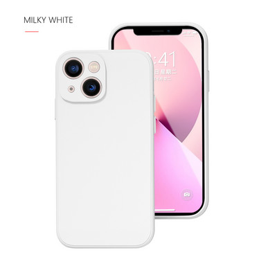 Θήκη τηλεφώνου για iPhone X XR XS 11 12 13 14 Pro Max 7 8 Plus Contracted Pure Color Απαλό πίσω κάλυμμα υγρής σιλικόνης αντικραδασμικό