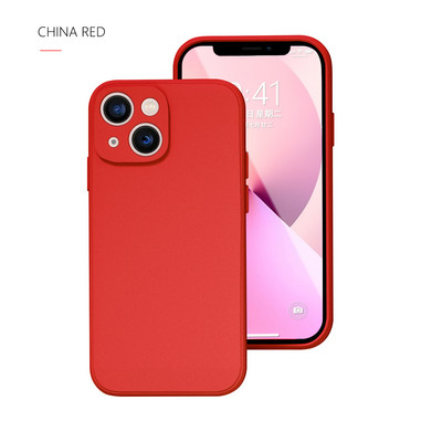 Θήκη τηλεφώνου για iPhone X XR XS 11 12 13 14 Pro Max 7 8 Plus Contracted Pure Color Απαλό πίσω κάλυμμα υγρής σιλικόνης αντικραδασμικό