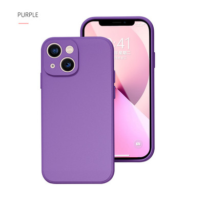 Θήκη τηλεφώνου για iPhone X XR XS 11 12 13 14 Pro Max 7 8 Plus Contracted Pure Color Απαλό πίσω κάλυμμα υγρής σιλικόνης αντικραδασμικό